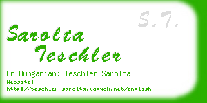 sarolta teschler business card